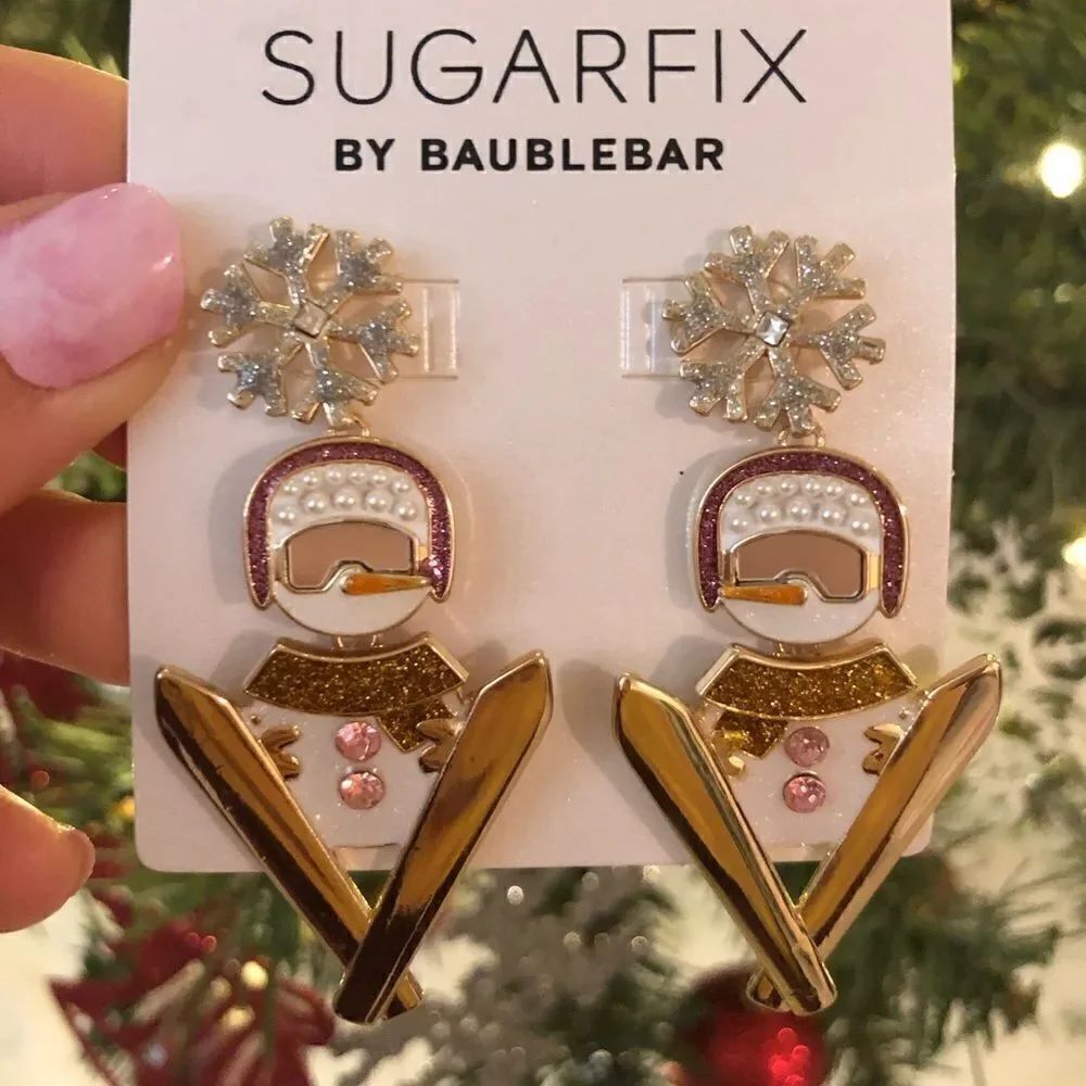 New Sugarfix by Baublebar Christmas winter holiday nickel free fashion earrings